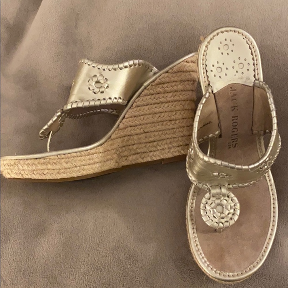 Jack Rogers espadrille high heel sandals